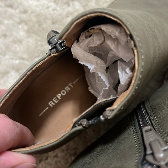 Report Footwear Guine Wedge Bootie Olive Green - Picture 12 of 12